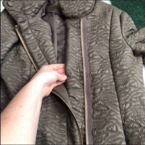 Tahari Embroidered Long Puffer Coat - Picture 9 of 16